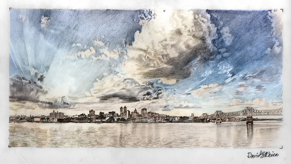 Peoria Skyline Colorized